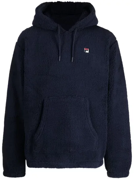 Hanorac cu glugă Fila din fleece cu aplicații