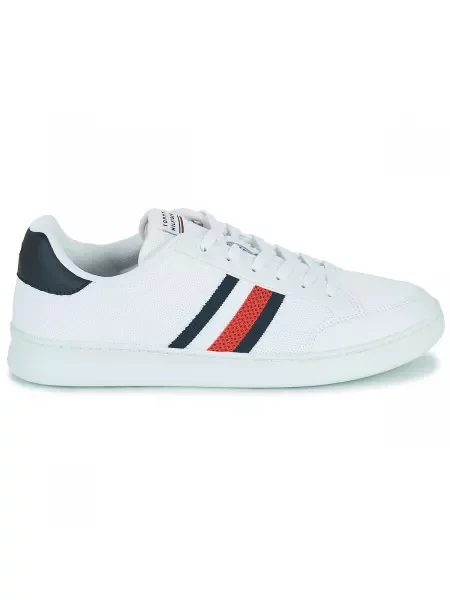 Prugaste pletene tenisice Tommy Hilfiger bijela