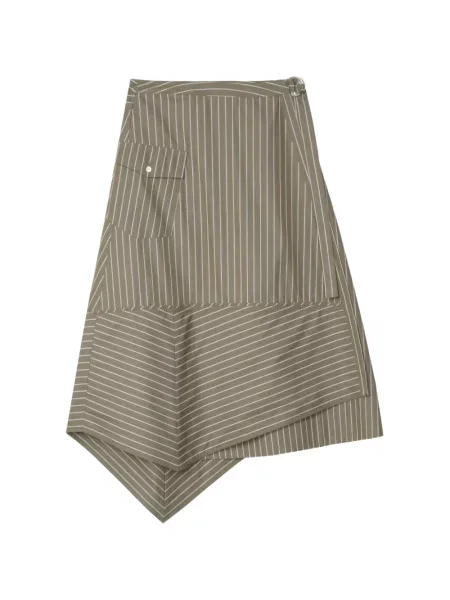Fustă 3.1 Phillip Lim cu dungi asimetrică verde