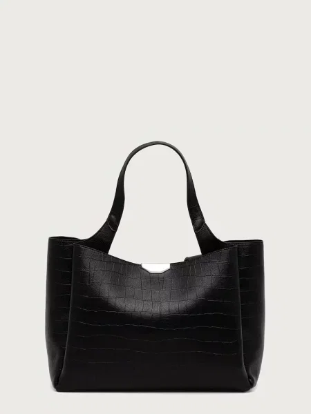 DKNY geantă shopper pentru femei cu imitație de piele negru