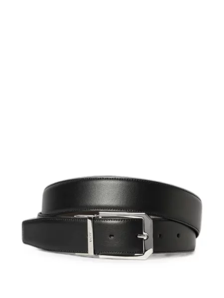 Cu centură reversibil curea Zegna din piele negru