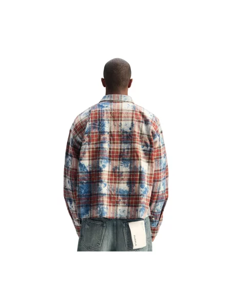Kurtka koszulowa Purple Brand flanelowa fioletowa