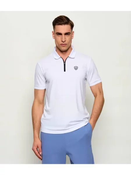 Tricou polo Ea7 alb