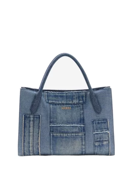 GUESS Nakupovalna torba Guess Cabas Jodi Tote Denim Multi' modra