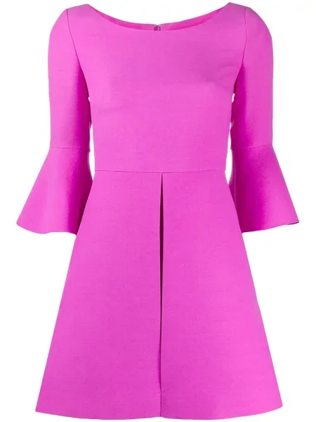 Rochie mini Valentino Garavani evazată cu maneci evazate violet