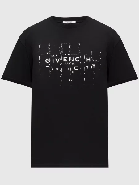 Футболка з принтом логотипа Givenchy чорна