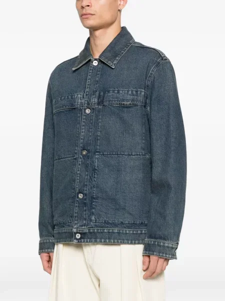 Geacă Jil Sander cu buzunare cu nasturi albastru
