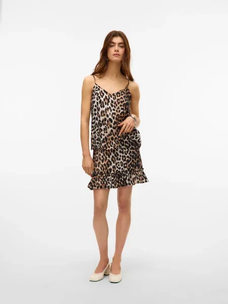VERO MODA Fustă JOSIE crem / maro negru