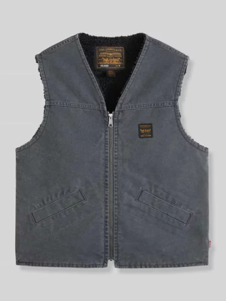 Krój regular fit kamizelka z czystej bawełny model SARATOGA Levi's czarna