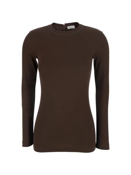 Lung tricou Brunello Cucinelli maro