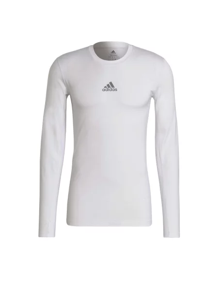 Koszulka z długim rękawem adidas Techfit biała