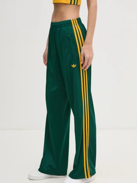 Adidas Originals pantaloni de trening Firebird cu imprimeu verde