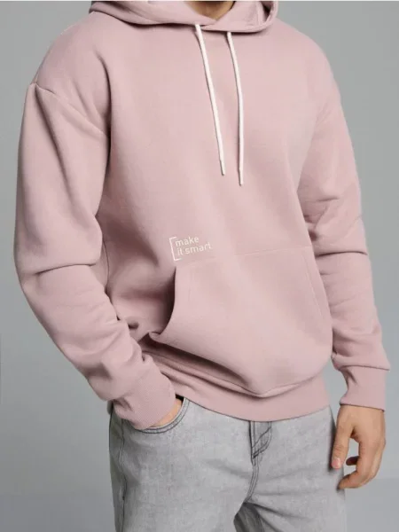 Sinsay Bluza hoodie z napisem różowy