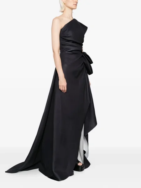 Rochie Saiid Kobeisy cu volane de costum negru