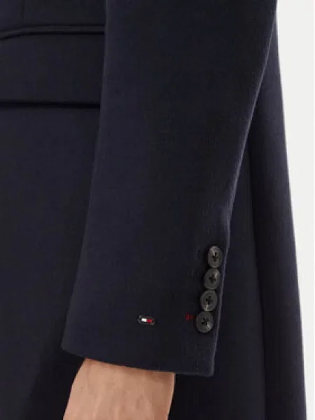 Tommy Hilfiger Volneni plašč Mornarsko modra