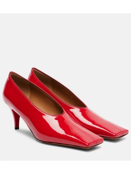 Pantofi cu toc Stella Mccartney din piele roșu