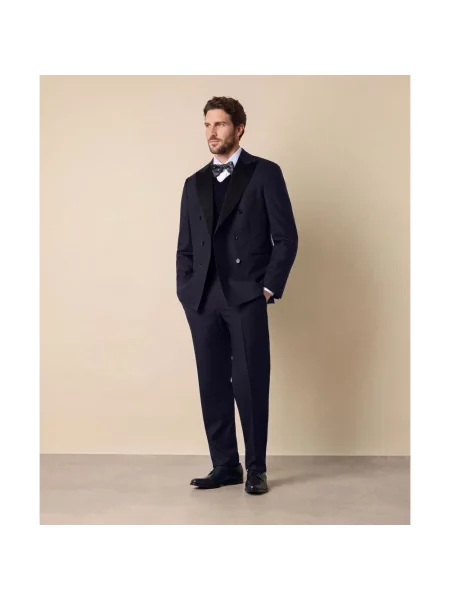 Garnitur Brooks Brothers wełniany niebieski