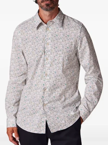 Cămașă Ps Paul Smith cu model floral alb