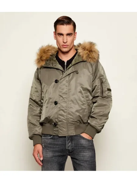 HUGO geacă de iarnă verde