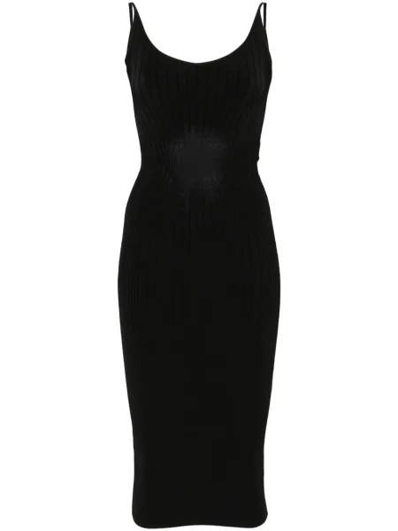 Rochie midi Mugler tricotate negru
