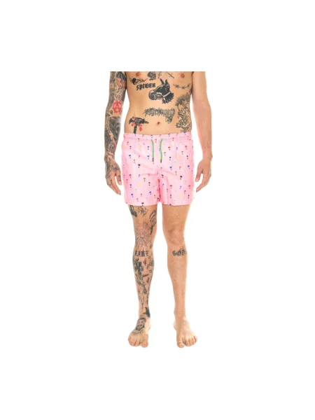 Kąpielówki Happy Socks różowe