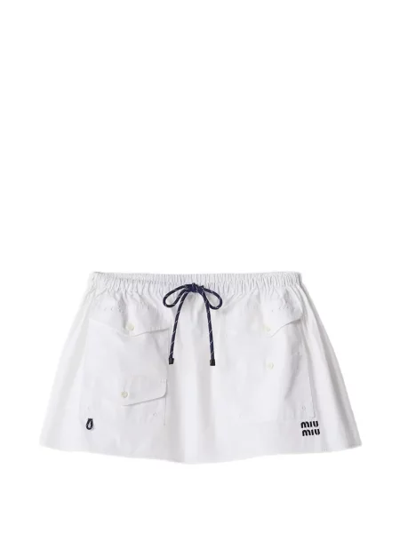 Fusta mini Miu Miu alb