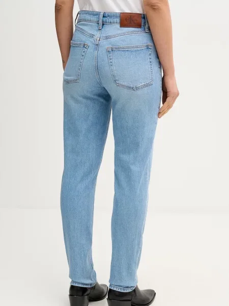 Džíny Calvin Klein Jeans high waist modré