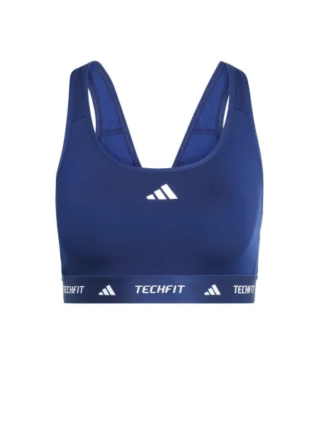 ADIDAS PERFORMANCE Sutien sport TECHFIT albastru închis alb