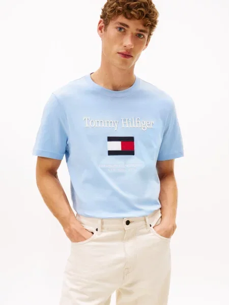 Tommy Hilfiger Koszulka Mężczyźni jednolity S niebieski