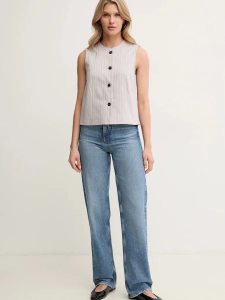 MAX&Co. kamizelka jednorzędowa szary