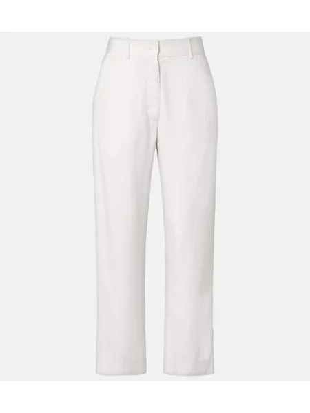 Cropp pantaloni The Row alb