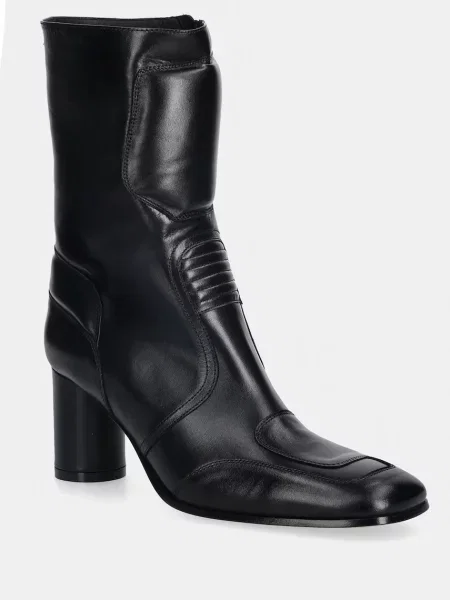Maison Margiela cizme de piele cu drept negru