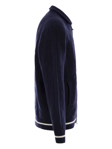 Кашмирена жилетка Kiton синьо