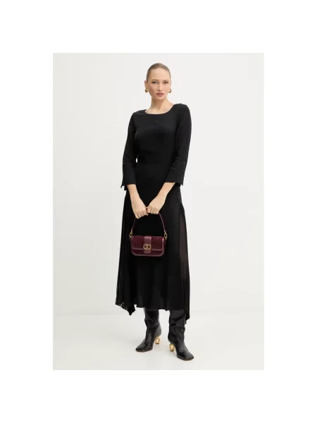 Karl Lagerfeld sukienka maxi rozkloszowana czarny