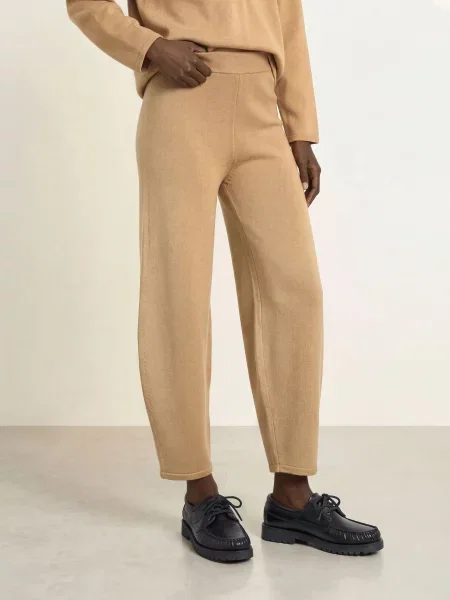 Mm By Max Mara Pletené Kalhoty Oboli velbloudí