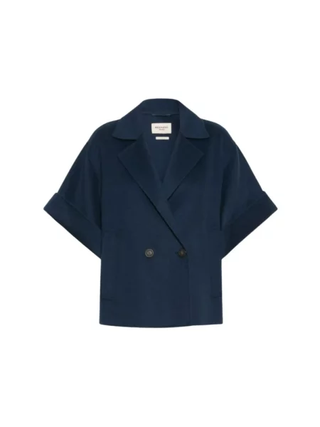 Krótki płaszcz Weekend Max Mara niebieski