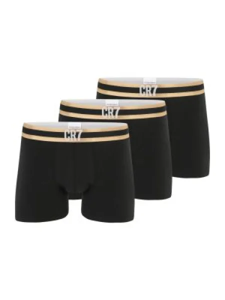 Boxerky Basic Trunk 3 páry black/gold černé