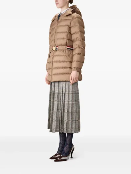 Pikowana kurtka puchowa Thom Browne brązowa