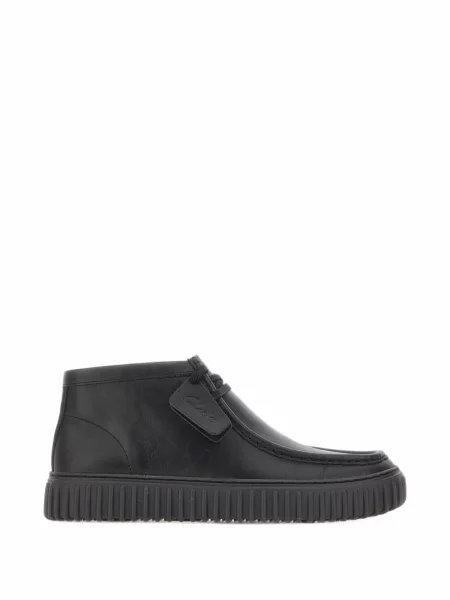 Botine Clarks cu șireturi din dantelă negru