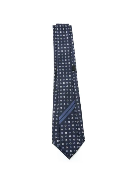 Svilena kravata Zegna s printom plava
