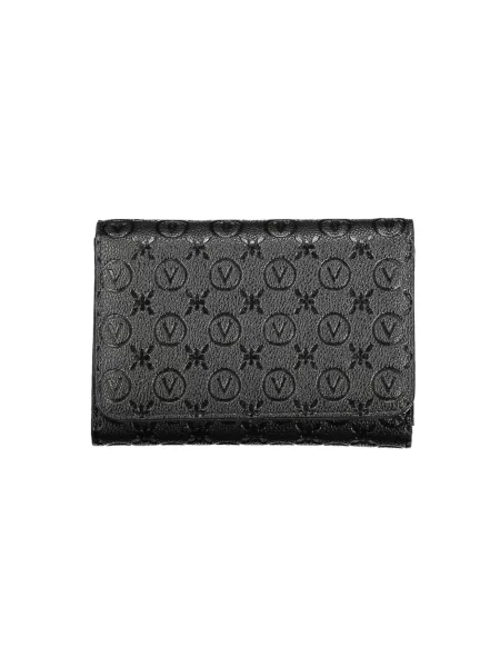 Lniany portfel Valentino Bags czarny