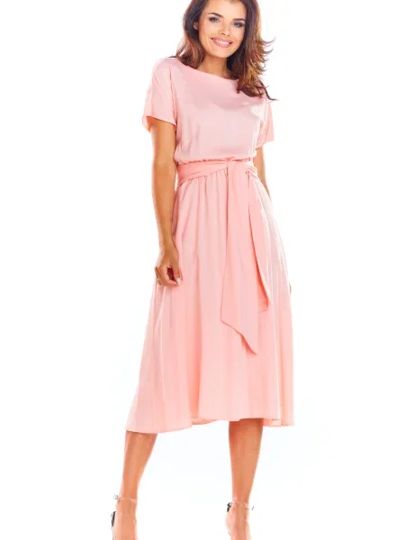 Rochie midi Awama roz