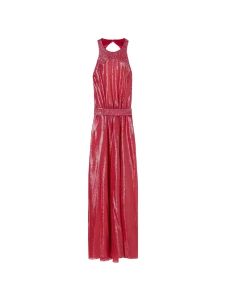 Rochie maxi Giorgio Armani cu gât halter roșu