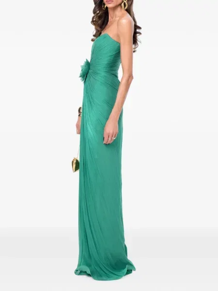 Rochie maxi Ana Radu cu model floral verde