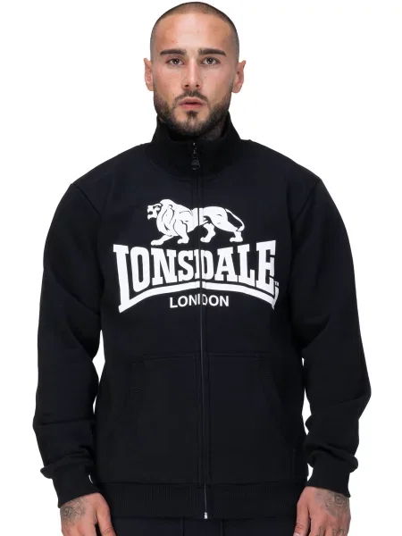 Кофта спортивна Lonsdale BLENCARN бавовна/поліестер чорний
