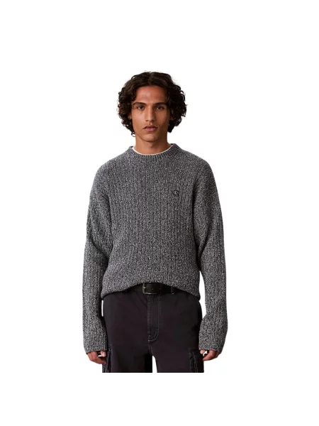 Dzianinowy sweter Calvin Klein szary