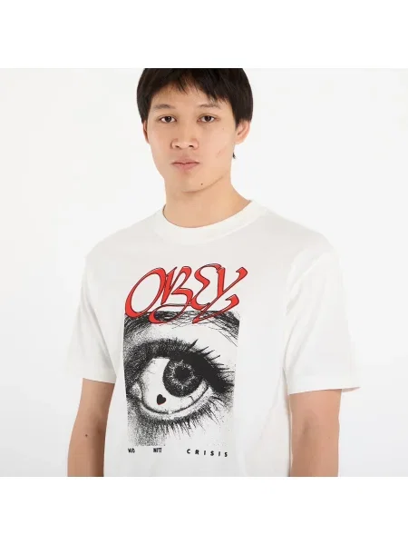 Tričko OBEY Midnite Crisis T-Shirt Pigment Vintage White XL bílé