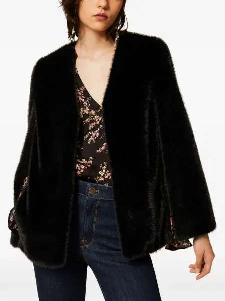Blană artificială geacă Twinset negru