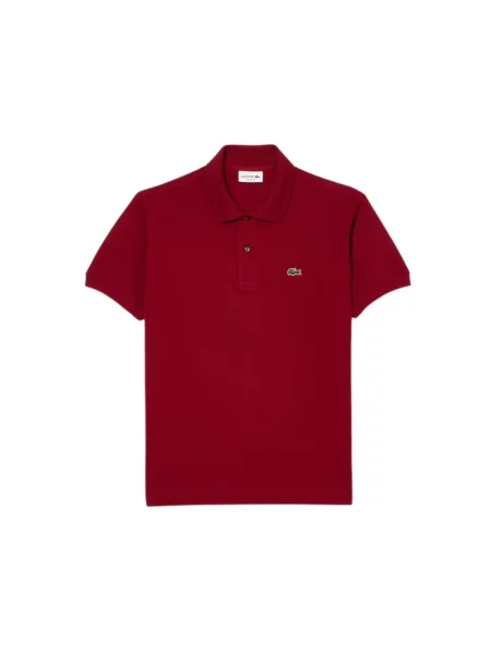 Koszulka polo z wyhaftowanym logo Lacoste czerwona