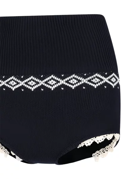 Pantaloni scurți Magda Butrym cu imagine cu imprimeu geometric albastru